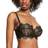 Figleaves Pulse Underwired Balcony Bra - Black/Gold