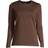 Lands' End Women's Relaxed Supima Cotton Long Sleeve Crewneck T-shirt - Rich Coffee