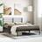 vidaXL Metal Bed Frame with Headboard 135 x 190 cm Black