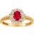 Guldfynd Ring - Gold/Diamonds/Ruby