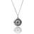 Beginnings womens diamond cut disc pendant silver/blue