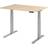 Hammerbacher WxD 1200 x 800 mm Oak Aluminium Silver Writing Desk