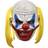 Ghoulish Productions Adult Deluxe Clooney Clown Chinless Horror Mask Halloween Costume