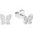 s.Oliver Ohrstecker 925 Sterling Mädchen Kinder Ohrschmuck, mit Zirkonia synth, 0,5 cm, Schmetterling, Kommt in Schmuck Geschenk Box, 9233199