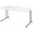 Hammerbacher Hammerbacher Weiß/Silber Schreibtisch 80x160cm
