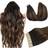 DOORES Tape in Hair Extensions 18 inch #2/6/2 Dark Brown to Chestnut Brown