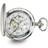 Charles Hubert Chrome Finish White Skeleton Dial Pocket Watch W8419