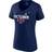 Fanatics Women's Navy Atlanta Braves 2022 Postseason Locker Room V-Neck T-shirt