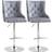 Homcom Swivel Grey Bar Stool 123cm 2pcs
