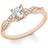 s.Oliver Zilveren ring met zirkonia voor dames, 925 sterling ros goud verguld, maat: 50/16