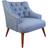 Furniturebox Tejares Indigo Blue/Natural Fåtölj