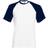 Fruit of the Loom Men's Short Sleeve Baseball T-shirt - White/Deep Navy