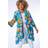 Roman Curve Tropical Print Longline Kimono