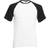 Fruit of the Loom Men's Short Sleeve Baseball T-shirt - White/Black