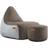 SACKit Cobana Lounge Chair & Pouf Brown/White/Brown Sækkestol