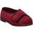 GBS Nola Slipper Touch Fastening Ladies Slipper Wine Wine