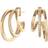 Olivia Burton Classic Multi Hoop Earrings - Gold/Transparent