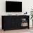 vidaXL 103 x 36.5 x 52 cm Massivt Fyrretræ Sort TV-bord