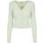 Urban Classics Ladies Short Rib Knit Cardigan - Lightmint