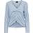 Pieces Nandi LS V-Neck Knit Chicory Cofe Pattern