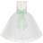 Ekidsbridal Junior Floral Lace Flower Girl Christening Baptism Dress - Ivory/Apple Green