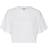 Noisy May Damen Nmalena S/S O-neck Semicrop Top Fwd T Shirt, Bright White