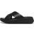Fitflop F-Mode Leather Flatform Cross Slides - Black