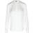HUGO BOSS Banorah Open Silk Blend Slim Fit Blouse - White