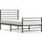 vidaXL Metal Bed Frame with Headboard and Footboard 107 x 203 cm Black
