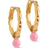 ENAMEL Copenhagen Belle Hoops, Guld/Pink