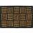 JVL Alba Woven Tuffscrape Doormat, 40x60cm, Squares Brown