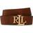 Lauren Ralph Lauren Logo Reversible Pebbled Leather Belt - Dark Brown