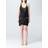 Rabanne Chain Trim Gathered Sleeveless Mini Dress - Black