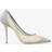 Jimmy Choo Love 100 Glitter Tulle Pumps - Silver