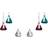 Kurt Adler Mini Kisses Christmas Tree Ornament 16.5cm 6pcs