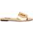 Dolce & Gabbana Bianca DG Flat Slide - Oro 1