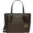 Michael Kors Jet Set Travel Extra-Small Logo Top-Zip Tote Bag - Brown/Blk