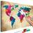 Artgeist DIY lærred maleri World Map Colourful Billede
