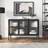 vidaXL Black 105 x 35 x 70 cm Glass and Steel Sideboard