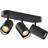 SLV Asto Tube Black Ceiling Flush Light ∅ 7cm