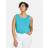 Samoon Basic Top with Side Slits - Cyan