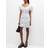 Ganni Poplin Gathered U-Neck Mini Dress - Bright White