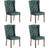 vidaXL Dining Room Dark Green Köksstol 108.5cm 4st
