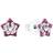 Prinzessin Lillifee Prinzessin Lillifee Ohrstecker 925 Sterling Silber Mädchen Kinder Ohrschmuck, mit Preciosa, 0,6 cm, Silber, Stern, Kommt in Schmuck Geschenk Box, 2035299