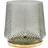 Ivyline Elm Embossed Glass/Metal Candle Holder