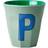 Rice Melamin Cup Medium Letter P 30 cl