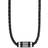 s.Oliver Halsband Edelstahl Leder Herren Halsschmuck, cm, Schwarz, Kommt in Schmuck Geschenk Box, 9066681