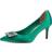 Tamaris ladies green satin vegan stiletto heel diamante jewel court shoes 22430