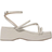 Shein Minimalist Ankle Strap Flatform - Beige