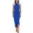 Julia Jordan Knot Neck Tulip Hem Midi Dress - Blue